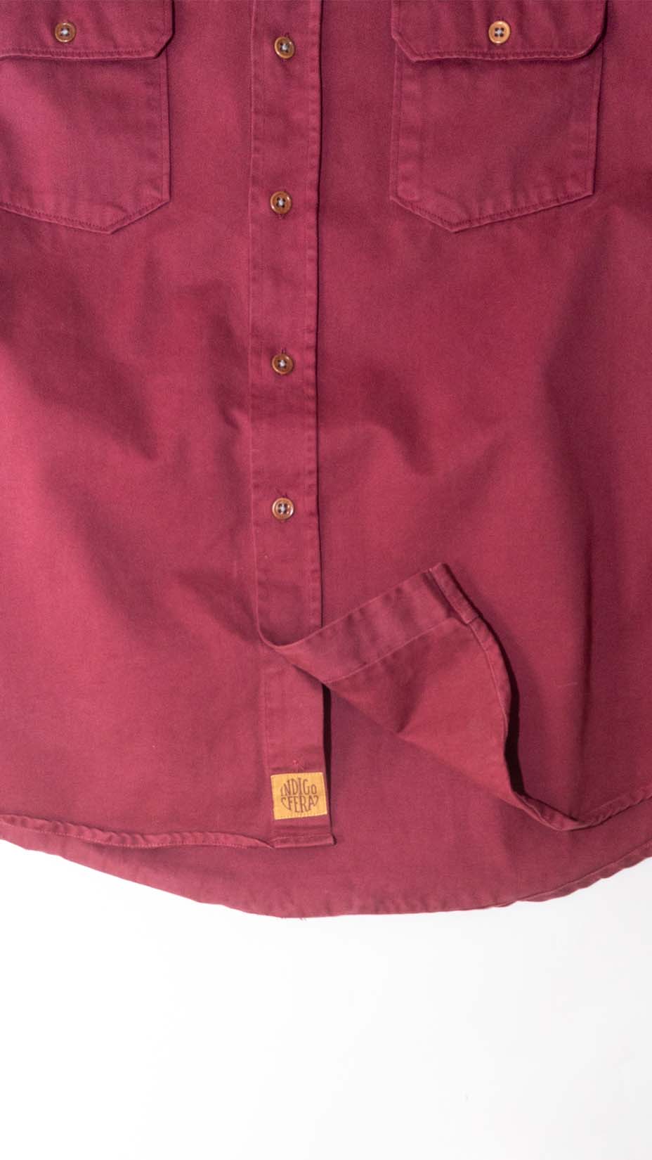 Indigofera Alamo Shirt, Burgundy, M