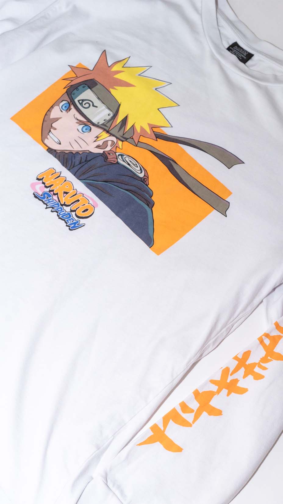 Naruto Shippuden, Long Sleeve T-Shirt, White, XXL
