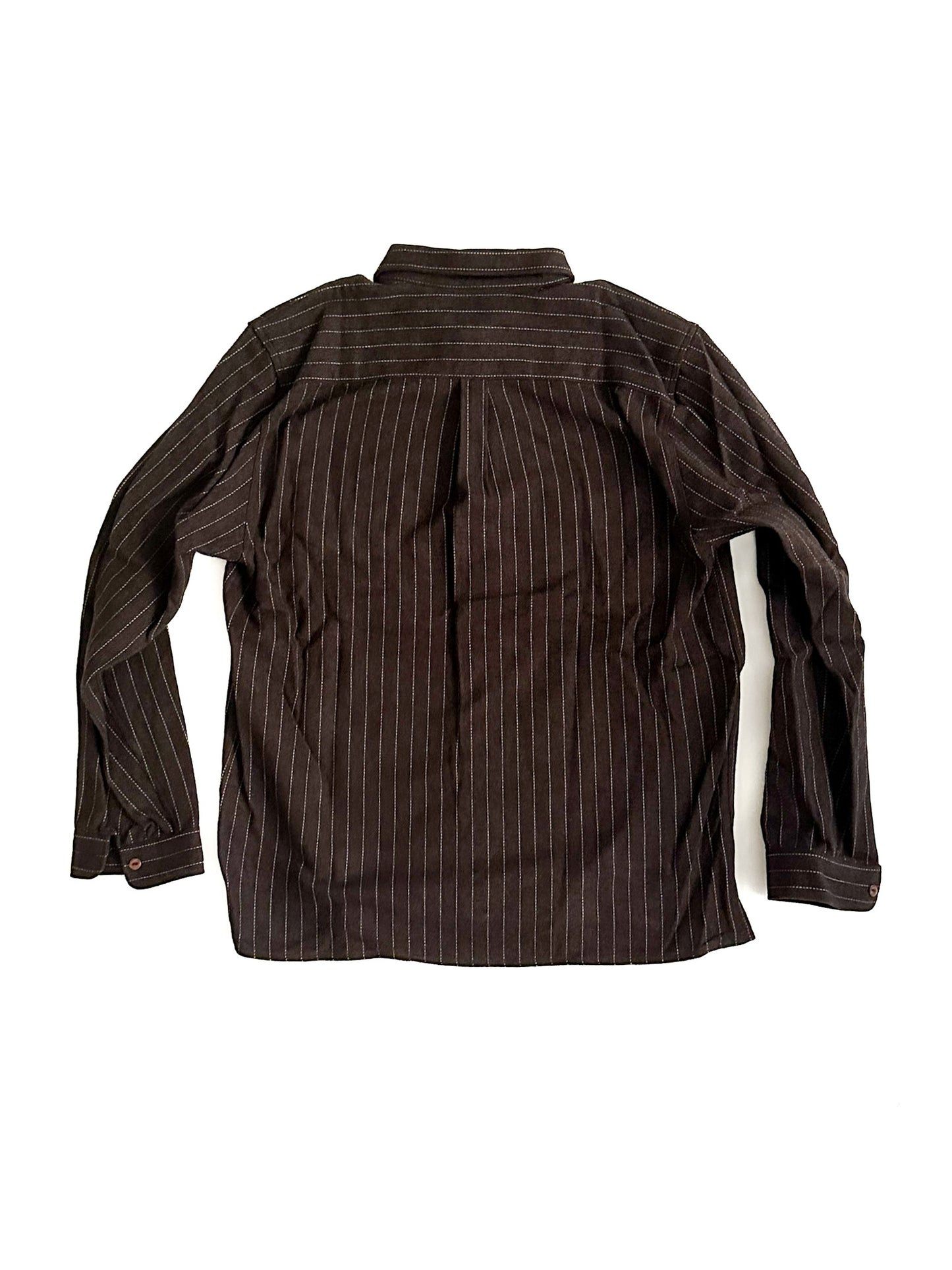 Indigofera, Webster Shirt, Brown/White Stripe