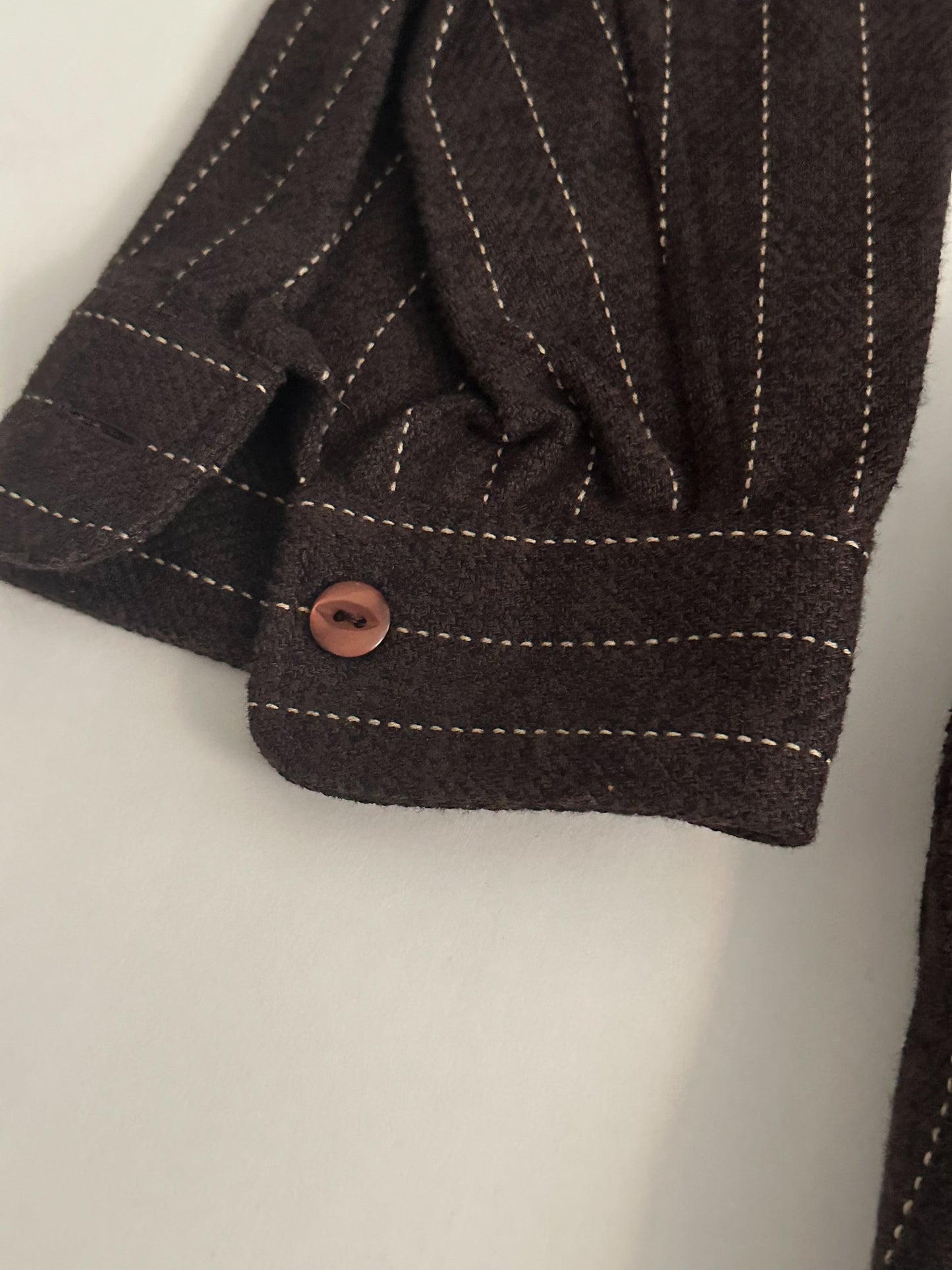 Indigofera, Webster Shirt, Brown/White Stripe