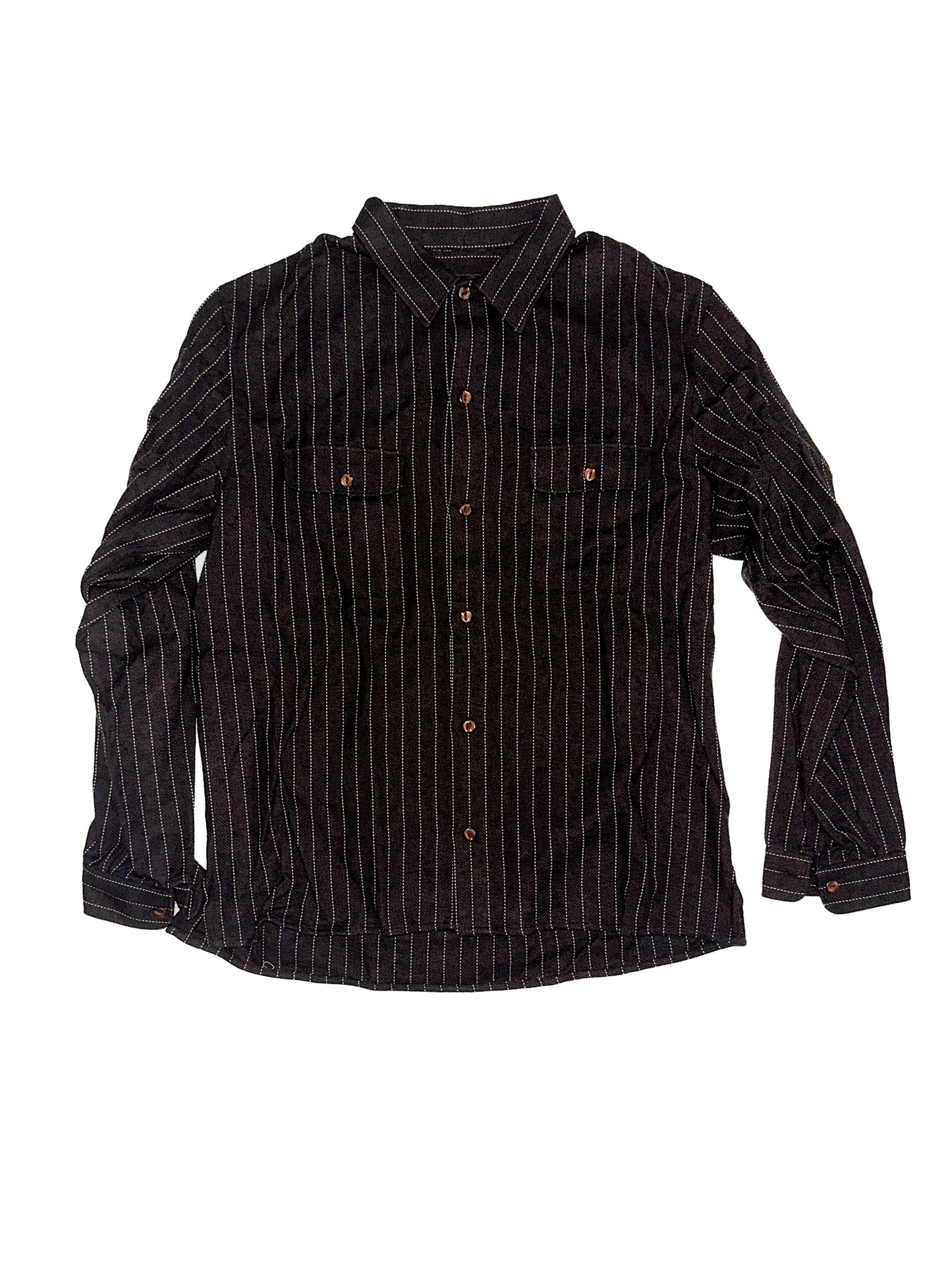Indigofera, Webster Shirt, Brown/White Stripe