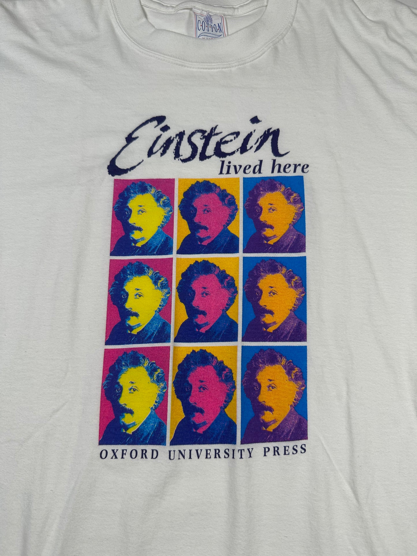 90s Einstein Lived Here T-shirt, XL