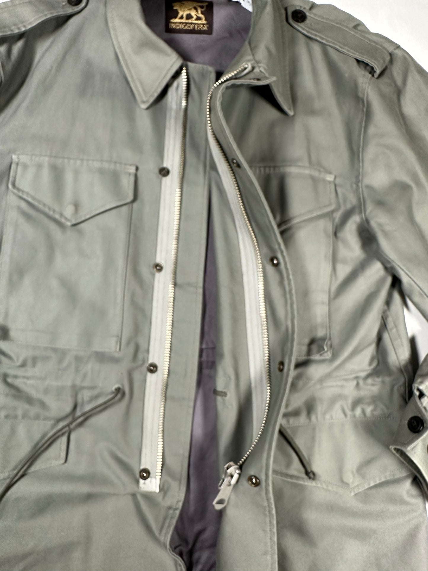 Indigofera Amhearst M-51 Jacket, Bell Sateen, Green, M