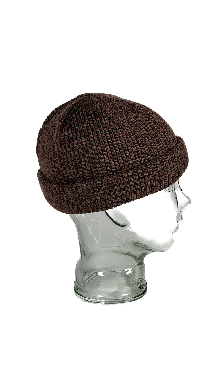 Yokoi Knitted Hat / Beanie, Merino Wool, Made in Japan, Dark Brown