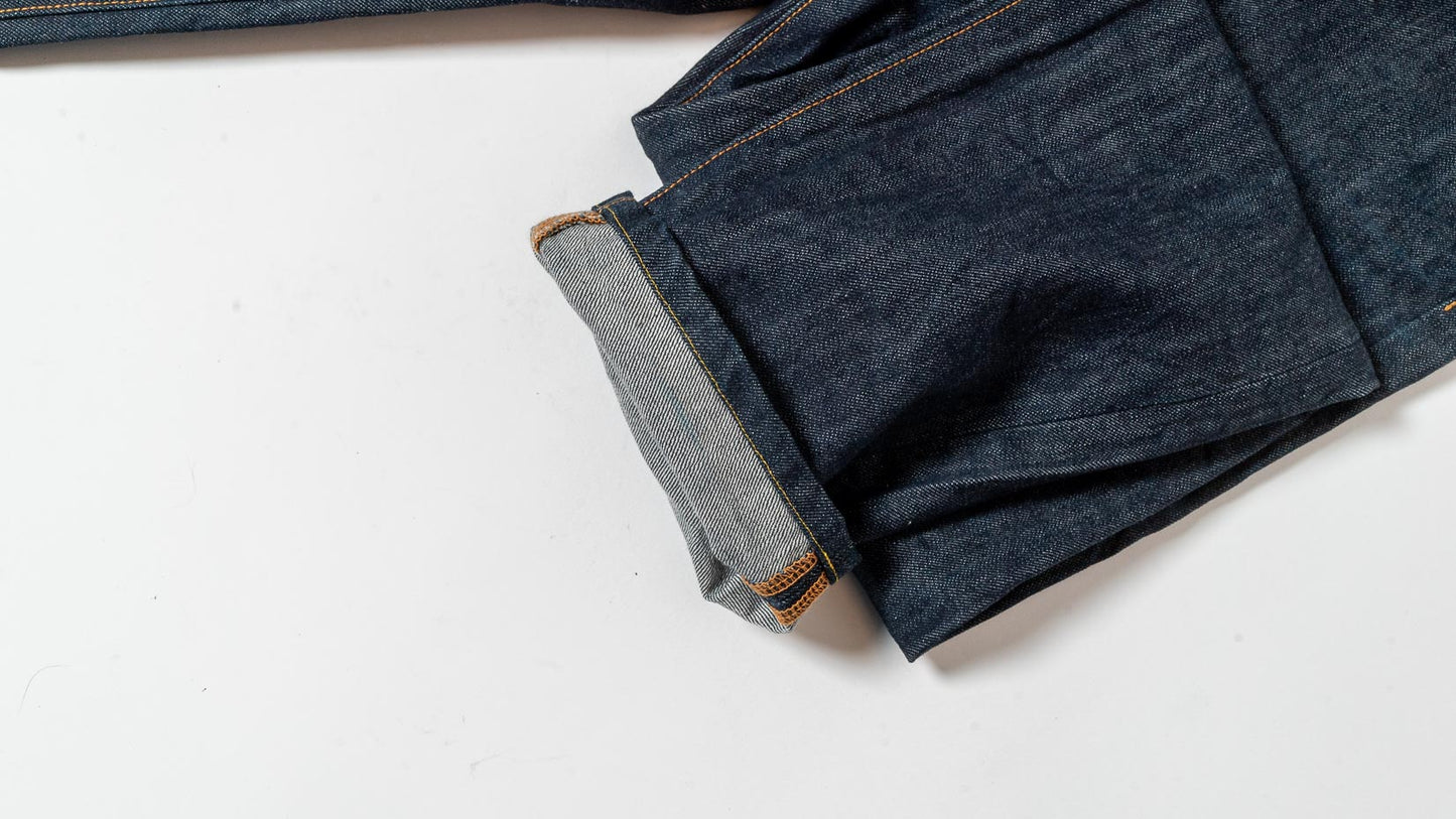 KAPITAL 14oz DENIM 5P STONE Slim Straight Rigid Denim Pants