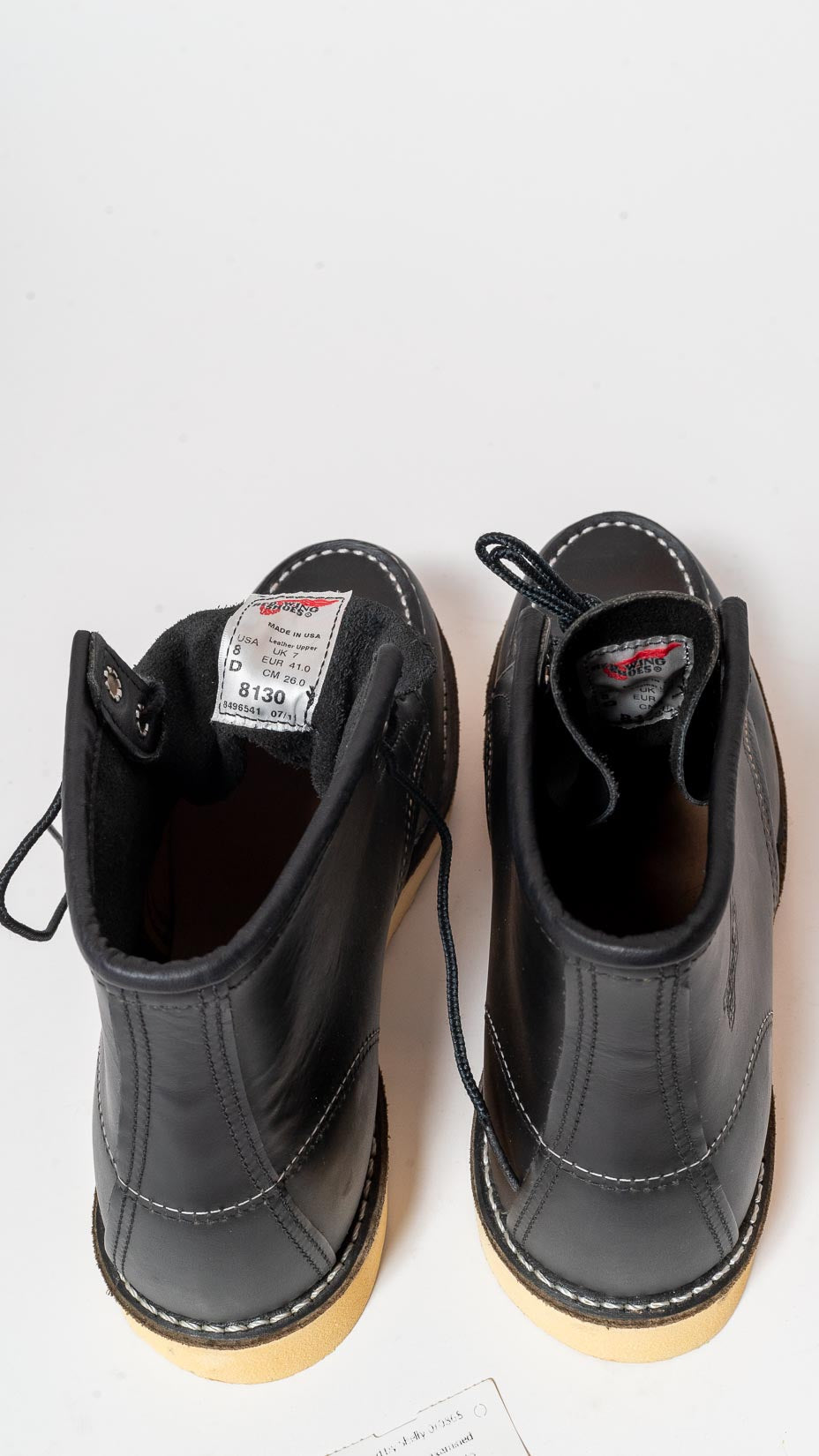 Red Wing Shoes — Moc Toe Black 8130 (new)