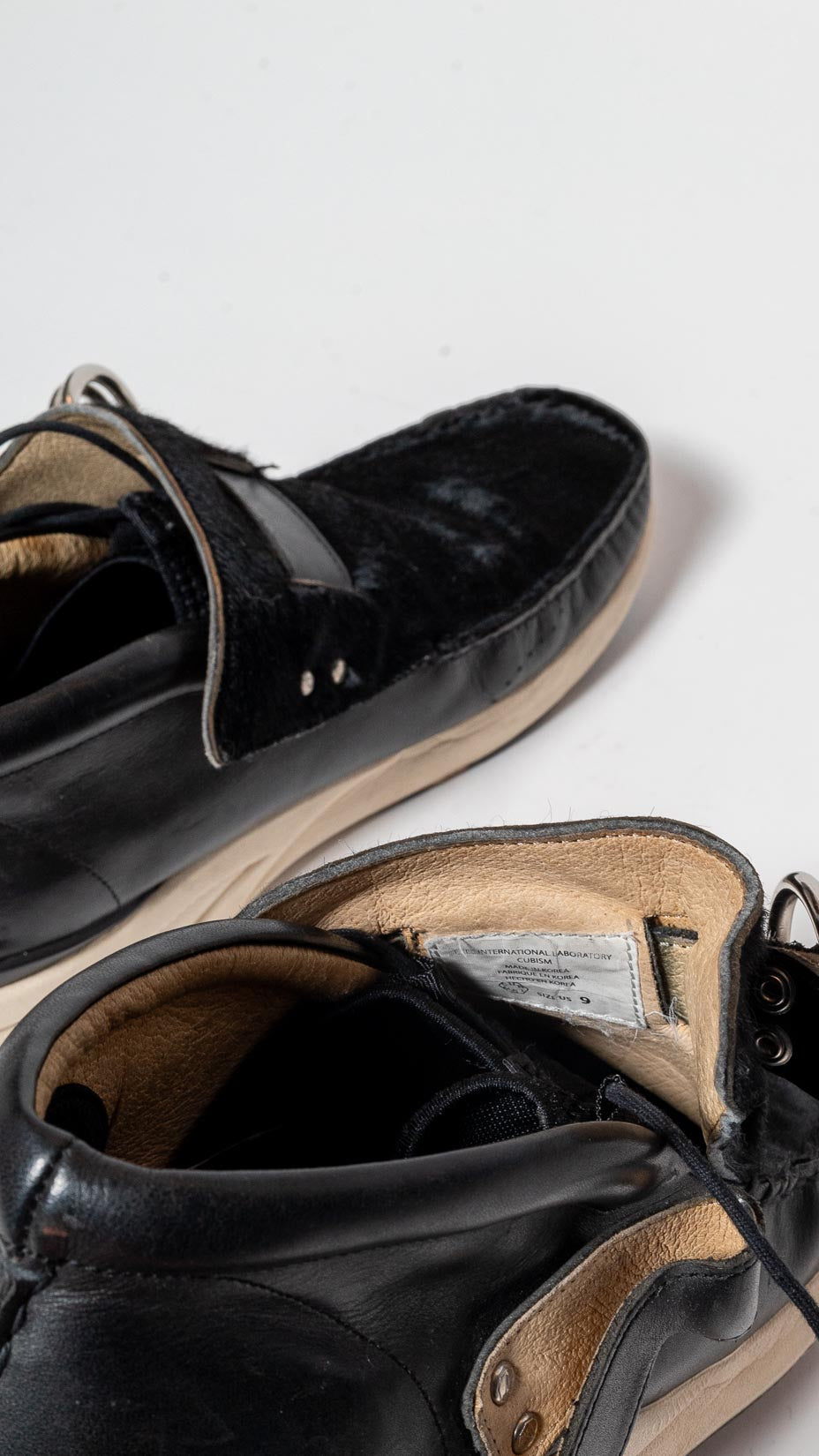 Visvim double ring skynyrd Sneakers — horse hair + leather moccasin