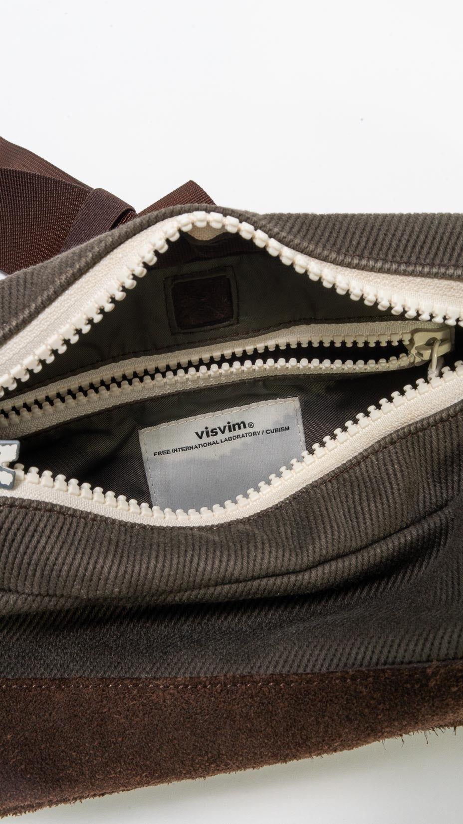 Visvim Ballistic Mini Lumbar Shoulder / Waist Bag Sage Green / Brown