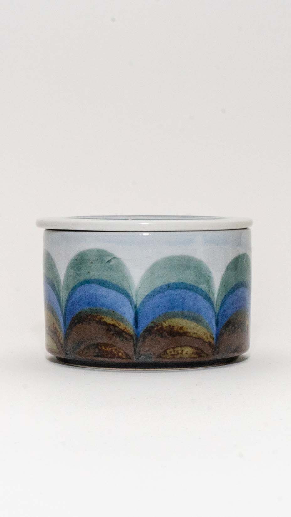 Pentik, Small Ceramic Bowl with Lid, Hand-painted
