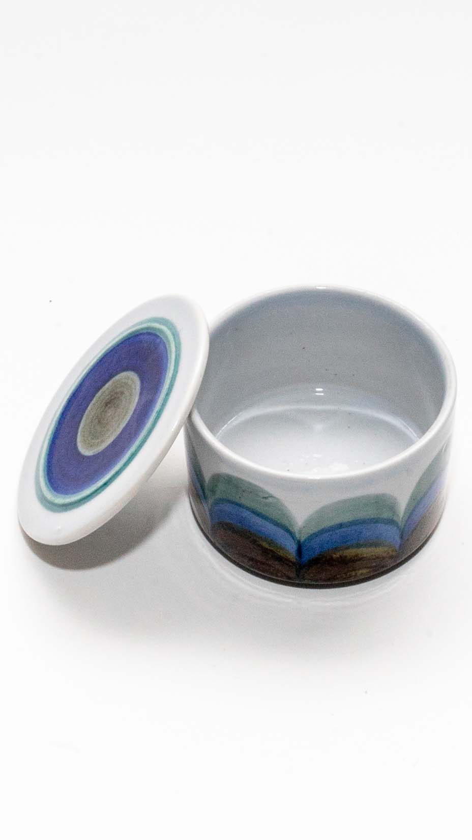 Pentik, Small Ceramic Bowl with Lid, Hand-painted