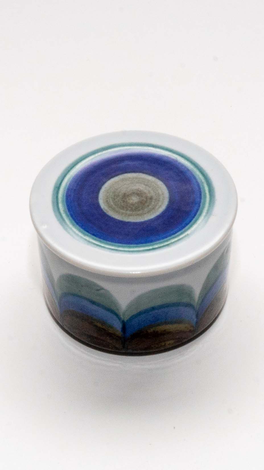 Pentik, Small Ceramic Bowl with Lid, Hand-painted