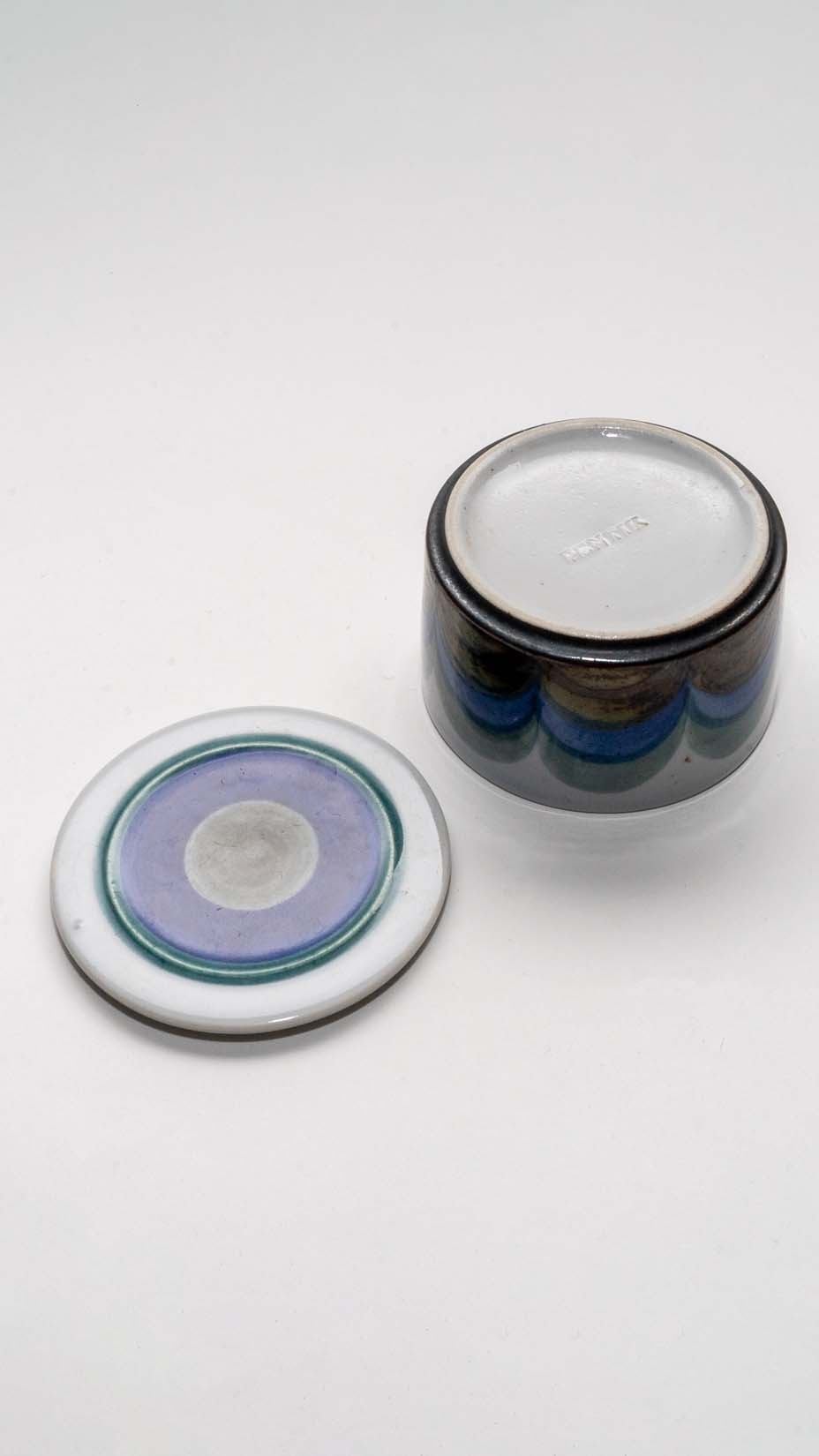 Pentik, Small Ceramic Bowl with Lid, Hand-painted