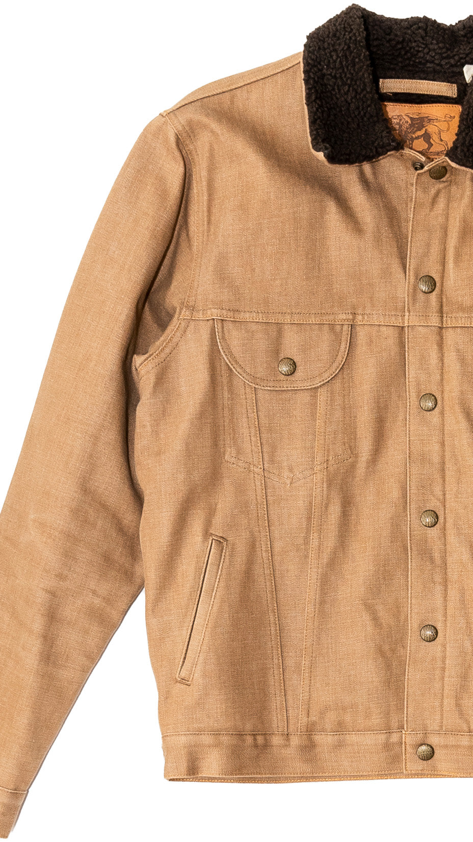 Indigofera Kyle Sherpa Jacket, Brown — L