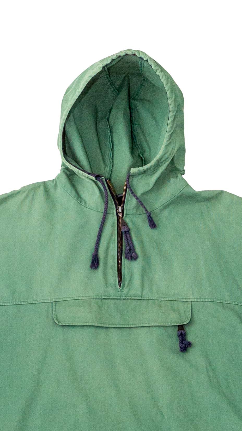 Marimekko Hooded Pullover Jacket / Anorak from early 90s, Green / Purple, size L
