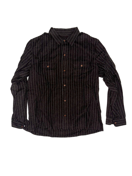 Indigofera, Webster Shirt, Brown/White Stripe
