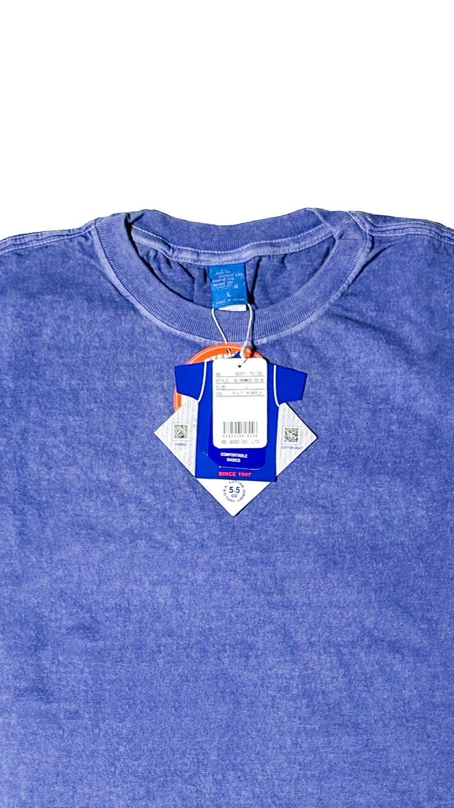 Good On — SS Crew T-shirt, Pigment Dyed LT Purple, Made in Japan