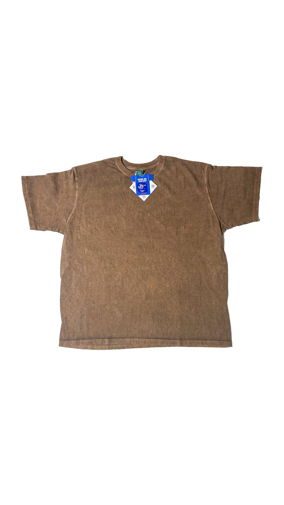 Good On — SS Crew T-shirt, Pigment Dyed Brown, Made in Japan