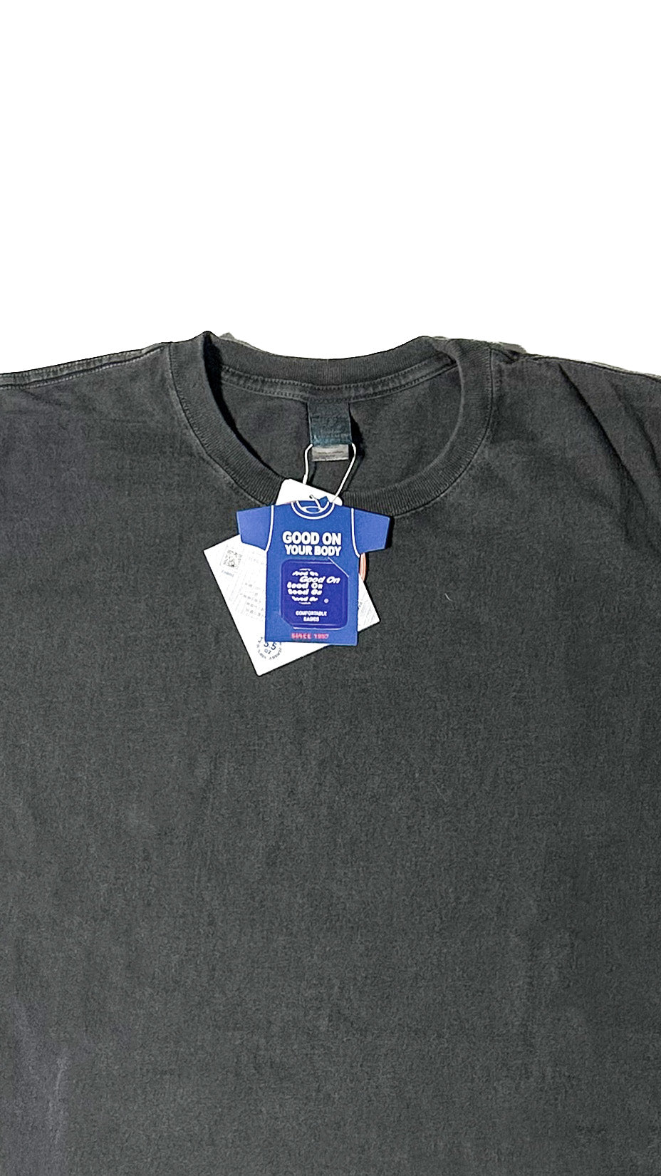 Good On — SS Crew T-shirt, Pigment Dyed Black, Made in Japan