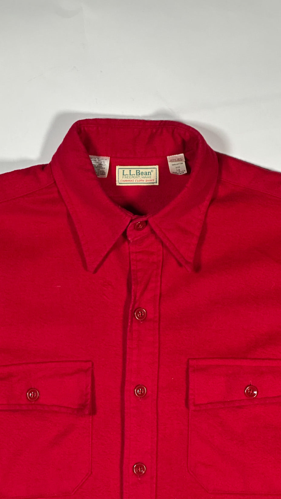 LL Bean Chamois Cloth Shirt, 16, Made in USA