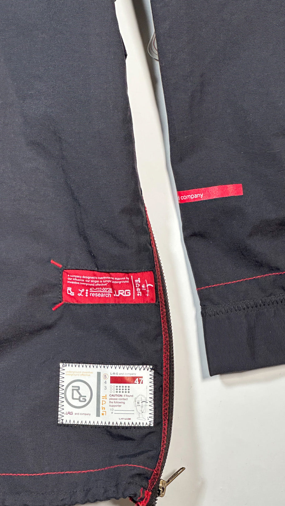 LRG (Lifted Research Group), Peoples Jacket, Black, Made in USA, 00s Deadstock, L