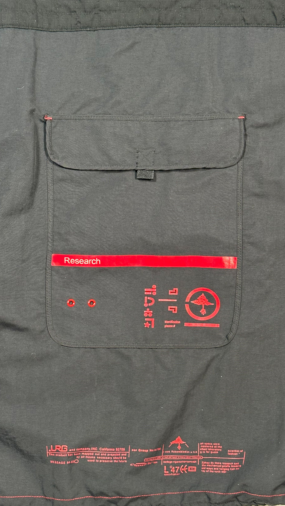 LRG (Lifted Research Group), Peoples Jacket, Black, Made in USA, 00s Deadstock, L