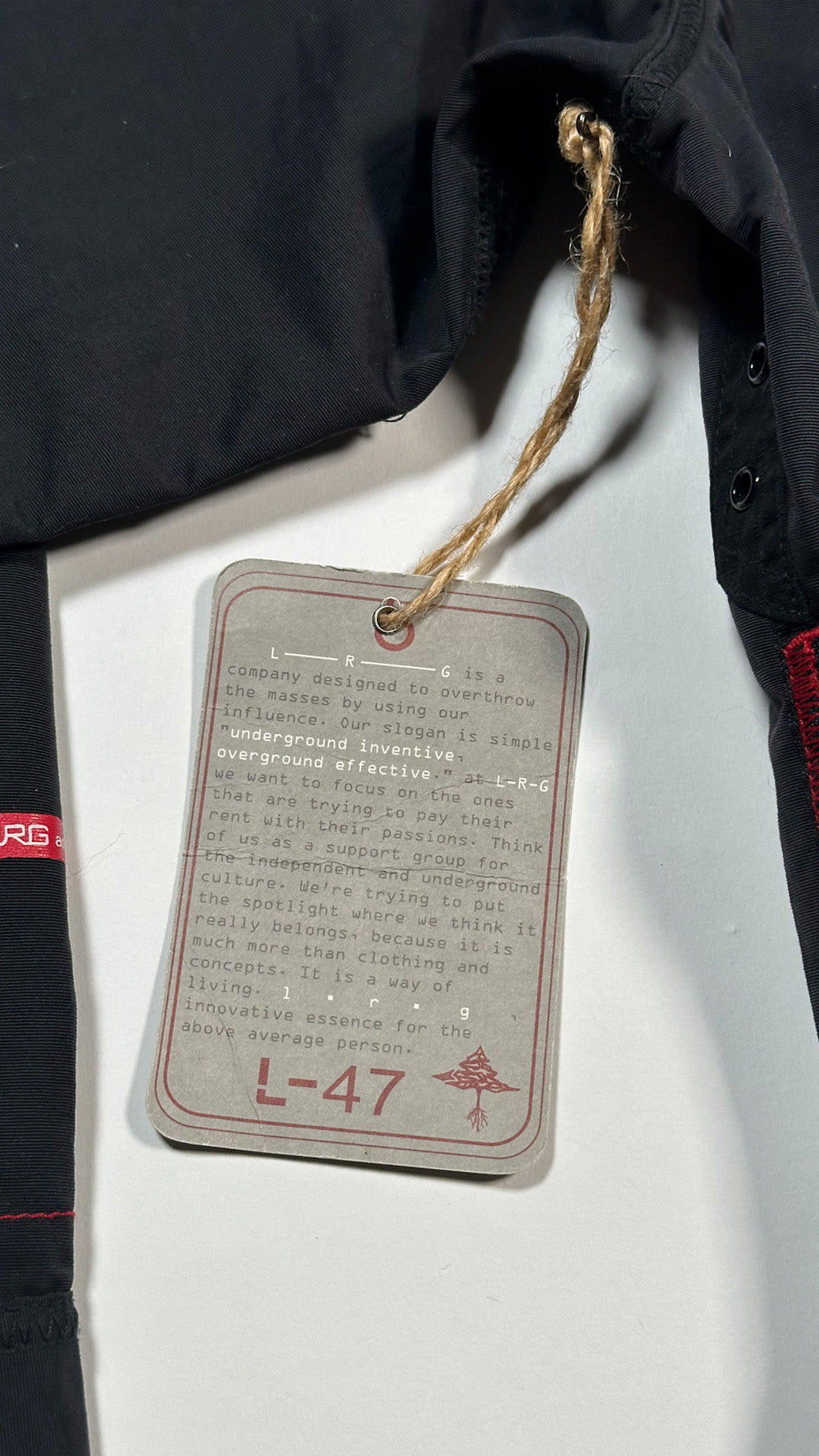 LRG (Lifted Research Group), Peoples Jacket, Black, Made in USA, 00s Deadstock, L