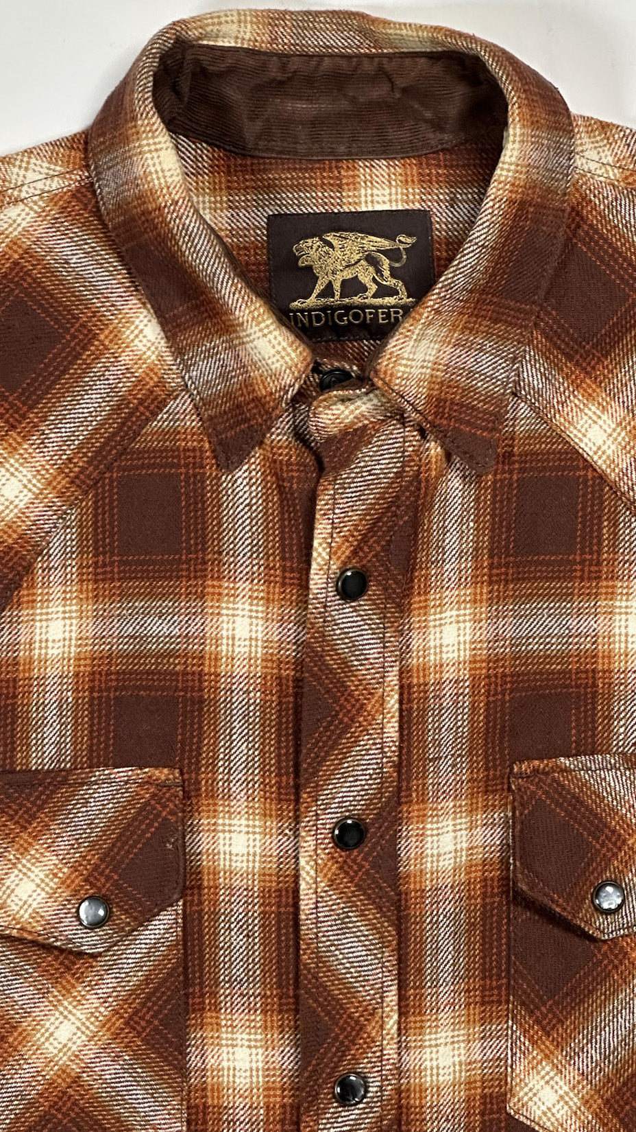 Indigofera Dawson Shirt, Rust, Made in Portugal, M