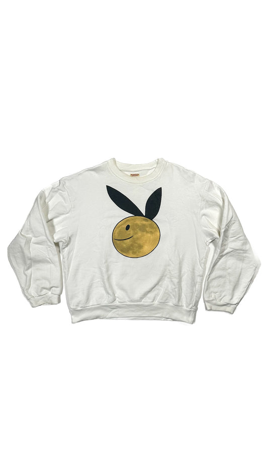 Kapital Conebowy Moon Print, Sweatshirt, Made in Japan, White, 5