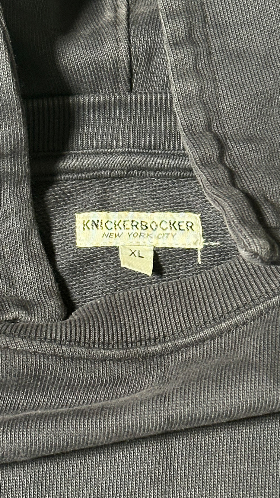 Knickerbocker NYC 1950s style Sportswear Hoodie, Navy, Made in Portugal, XL