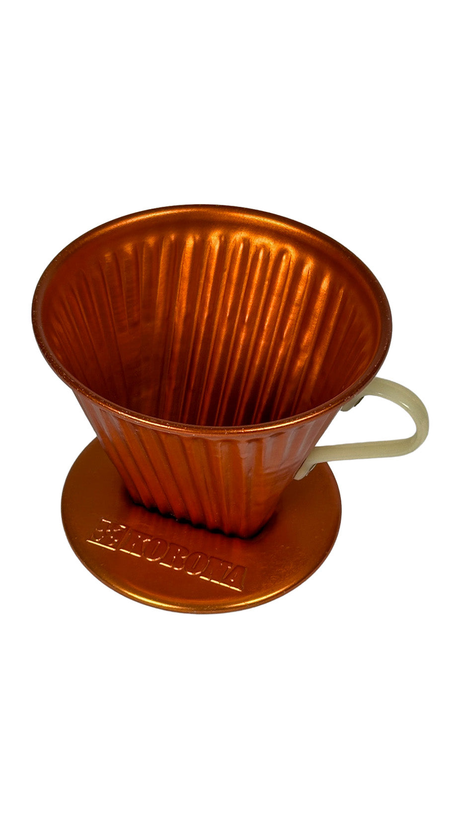 Korona Coffee, Vintage Coffee Dripper, Orange Brass, Small