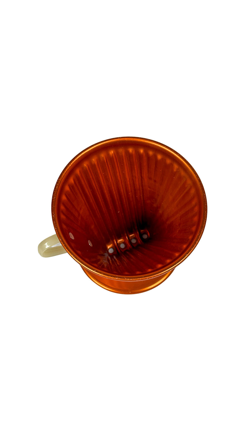 Korona Coffee, Vintage Coffee Dripper, Orange Brass, Small