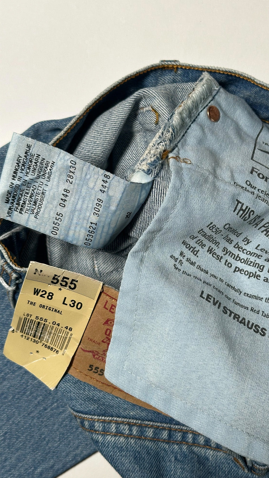 Deadstock Levi's 555, 90s, 28 x 30