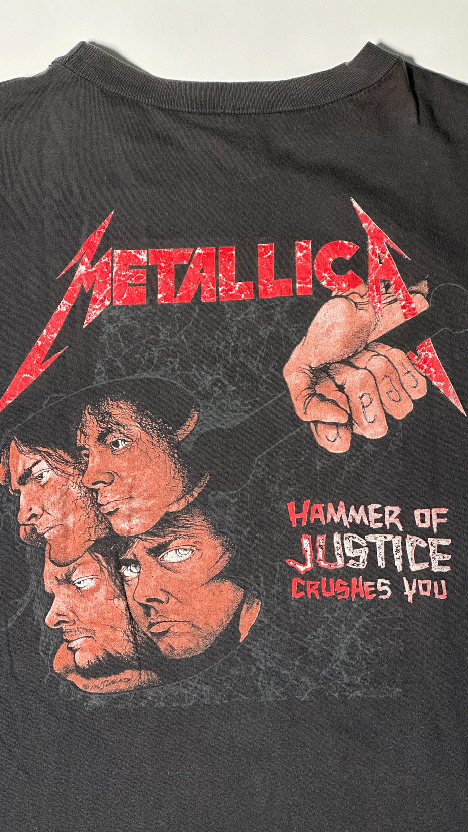 Metallica Pushead Damaged Justice T-Shirt, 1988, Single Stitch, XL