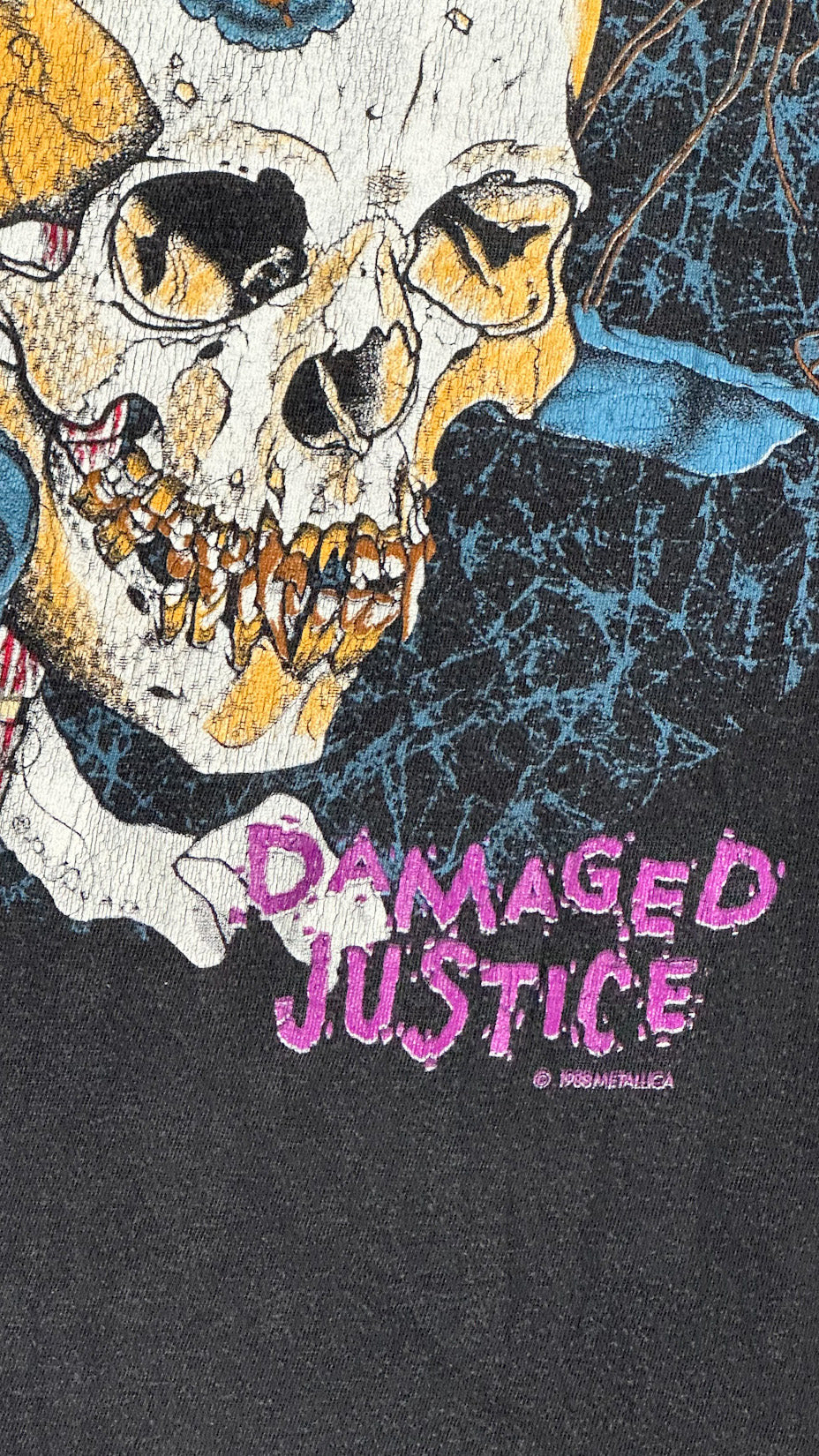 Metallica Pushead Damaged Justice T-Shirt, 1988, Single Stitch, XL