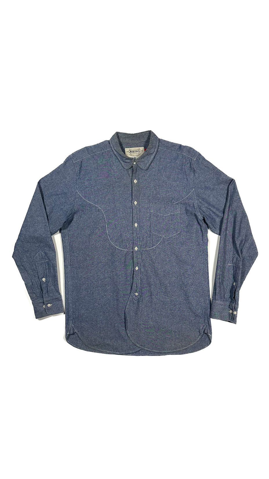 Monitaly Chambray Shirt, Made in USA, M