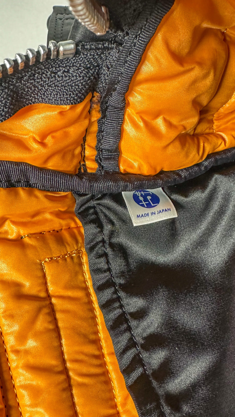 Porter Yoshida & Co. 2-Way Boston Bag Tanker Briefcase, Black / Orange Made in Japan