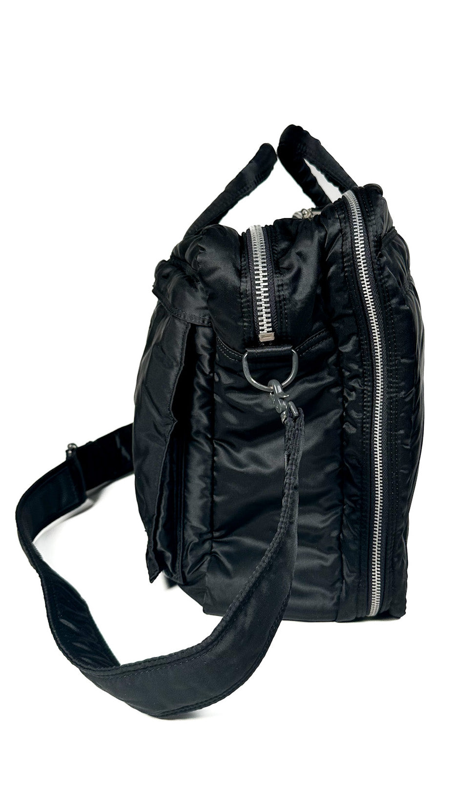 Porter Yoshida & Co. 2-Way Boston Bag Tanker Briefcase, Black / Orange Made in Japan