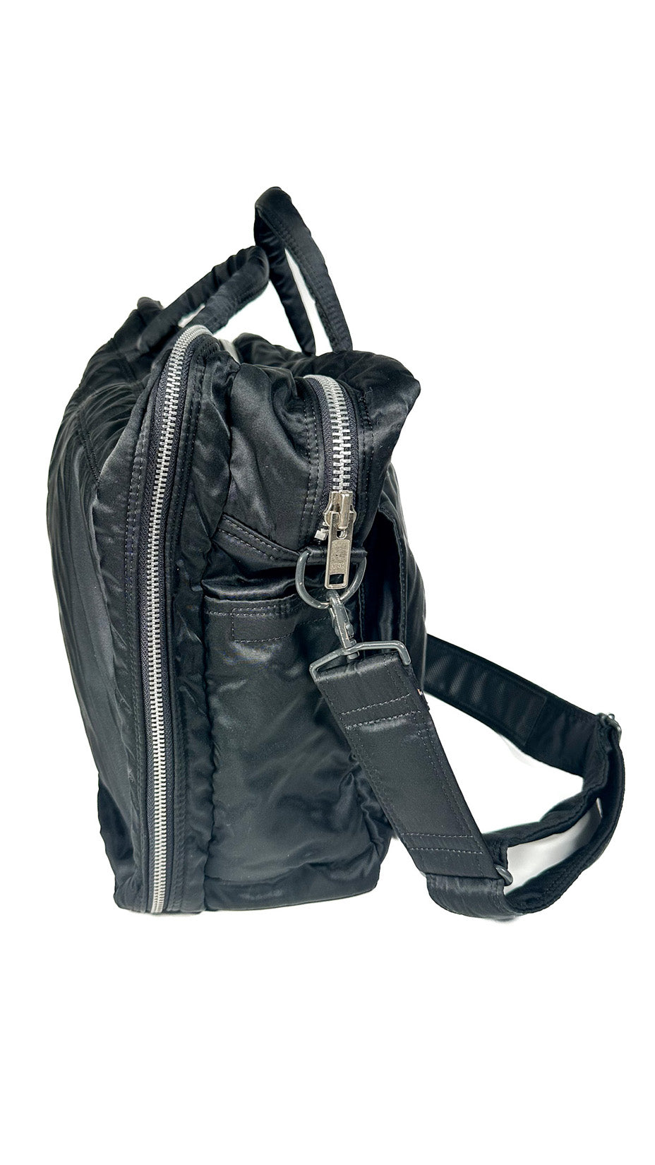 Porter Yoshida & Co. 2-Way Boston Bag Tanker Briefcase, Black / Orange Made in Japan