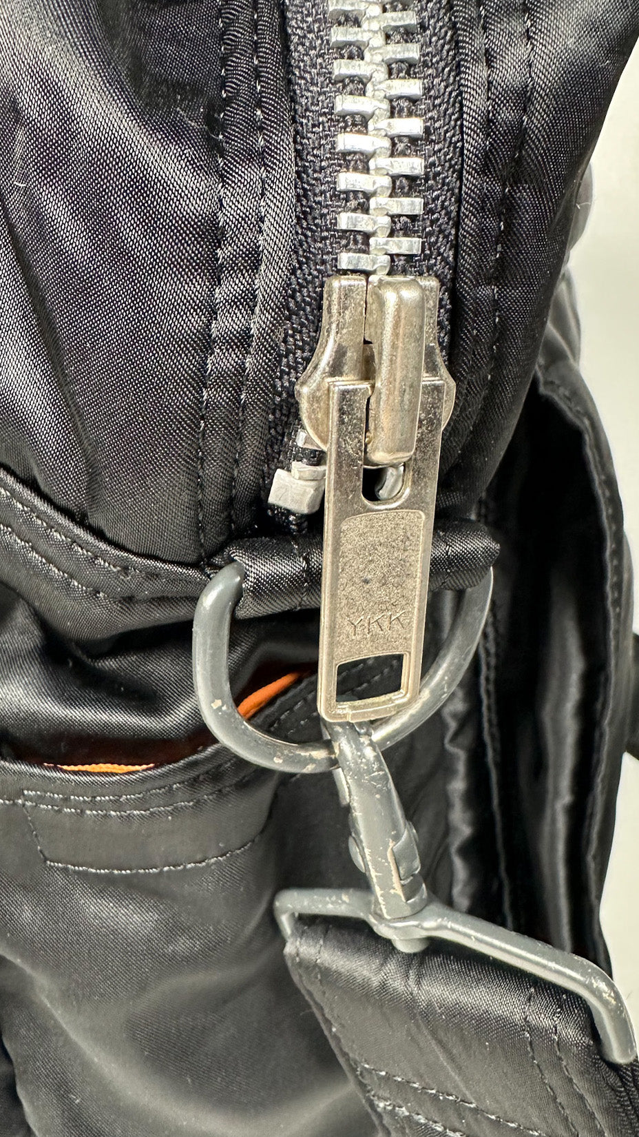 Porter Yoshida & Co. 2-Way Boston Bag Tanker Briefcase, Black / Orange Made in Japan