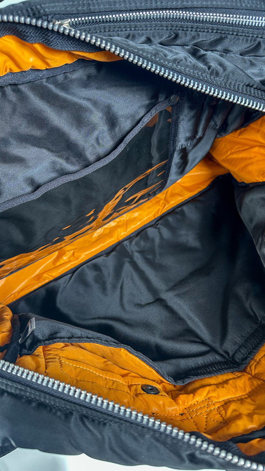 Porter Yoshida & Co. 2-Way Boston Bag Tanker Briefcase, Black / Orange Made in Japan