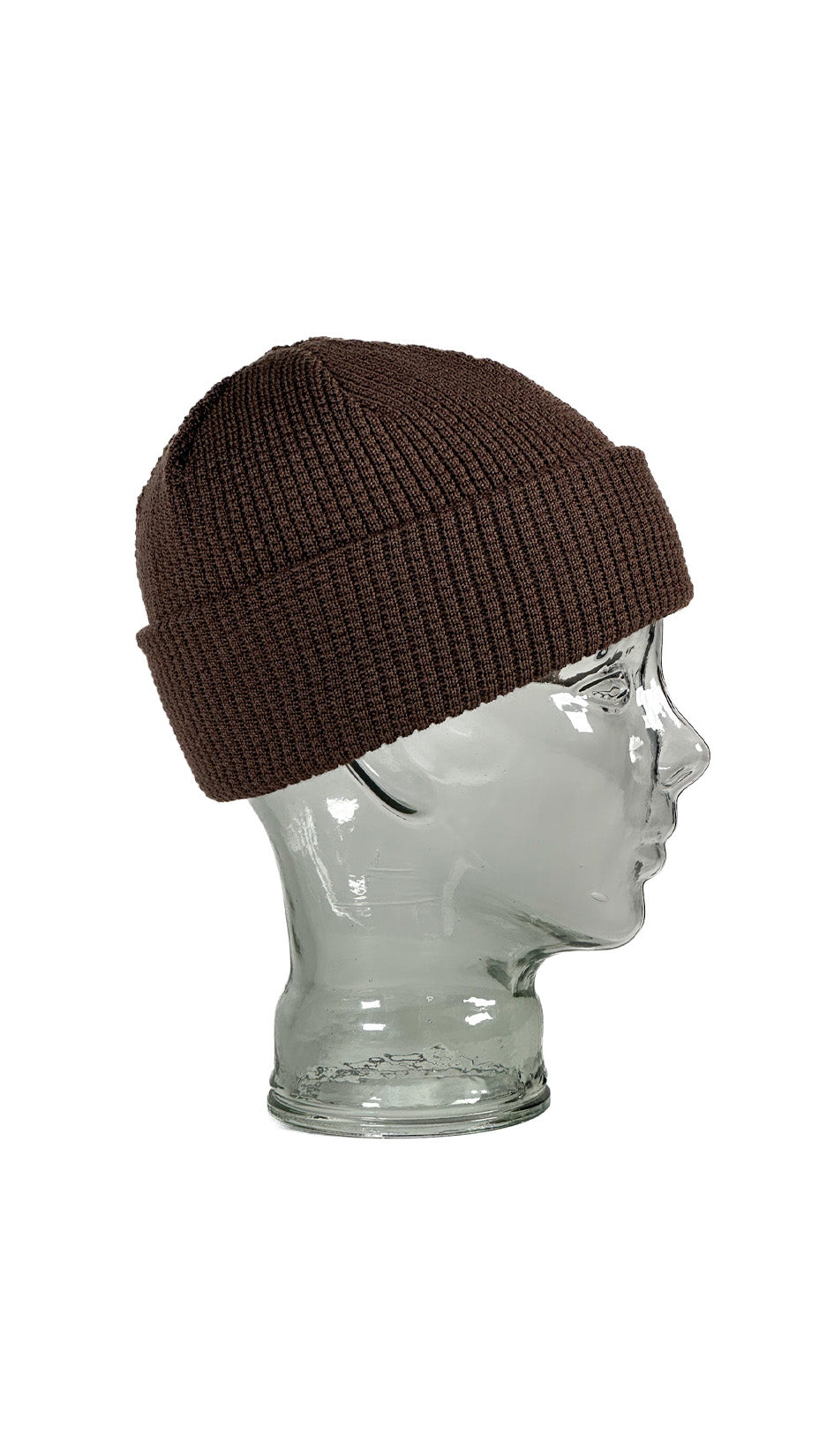 Yokoi Knitted Hat / Beanie, Merino Wool, Made in Japan, Dark Brown