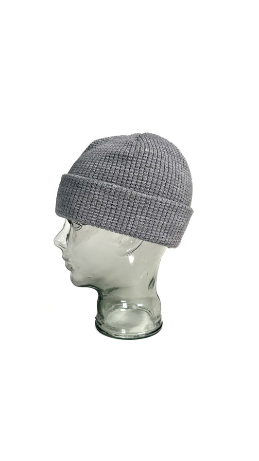 Yokoi Knitted Hat / Beanie, Merino Wool, Made in Japan, Grey