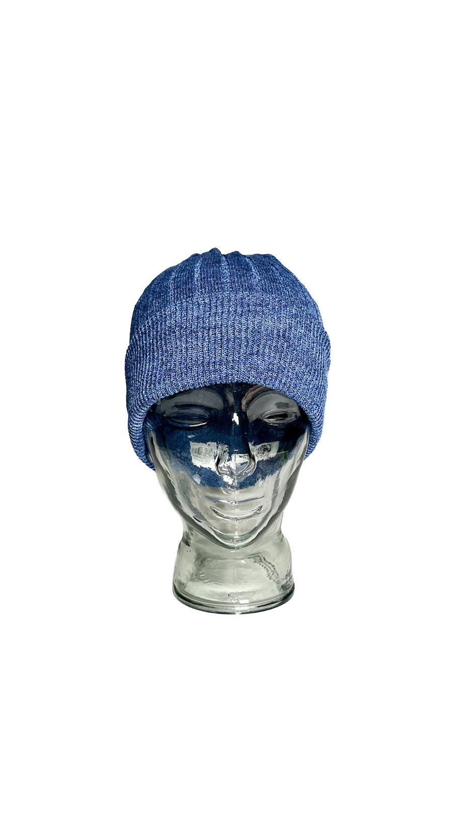Yokoi Knitted Hat / Beanie, Cotton & Linen Blend, Made in Japan, Blue