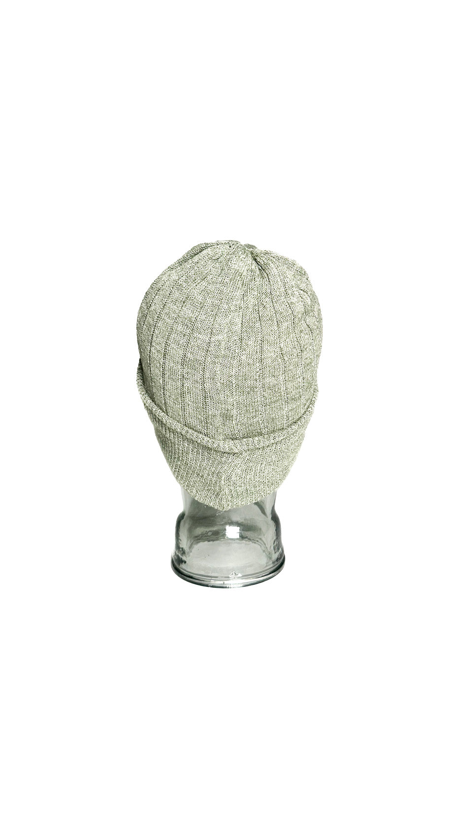 Yokoi Knitted Hat / Beanie, Cotton & Linen Blend, Made in Japan, Light Green