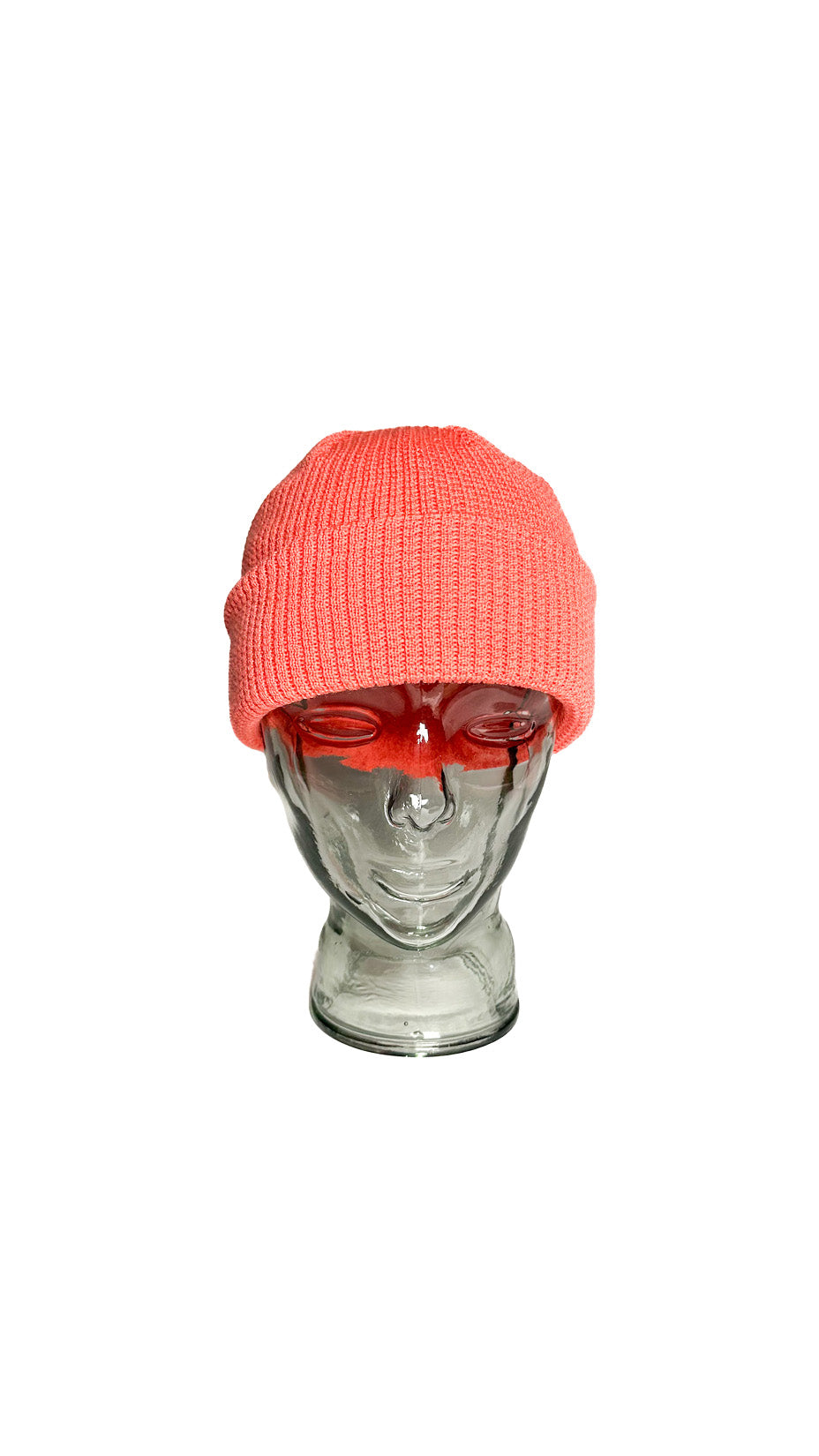 Yokoi Knitted Hat / Beanie, Merino Wool, Made in Japan, Salmon