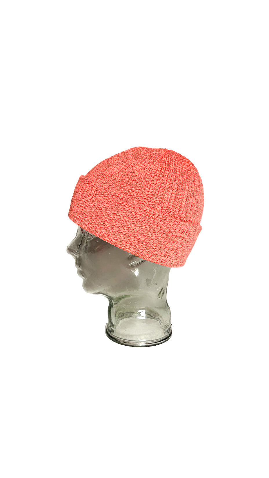 Yokoi Knitted Hat / Beanie, Merino Wool, Made in Japan, Salmon