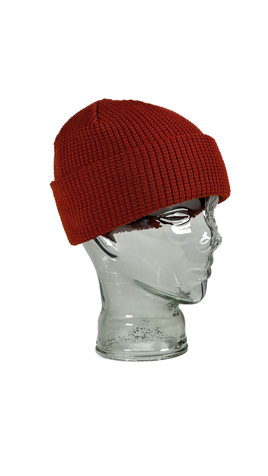 Yokoi Knitted Hat / Beanie, Merino Wool, Made in Japan, Burnt Orange