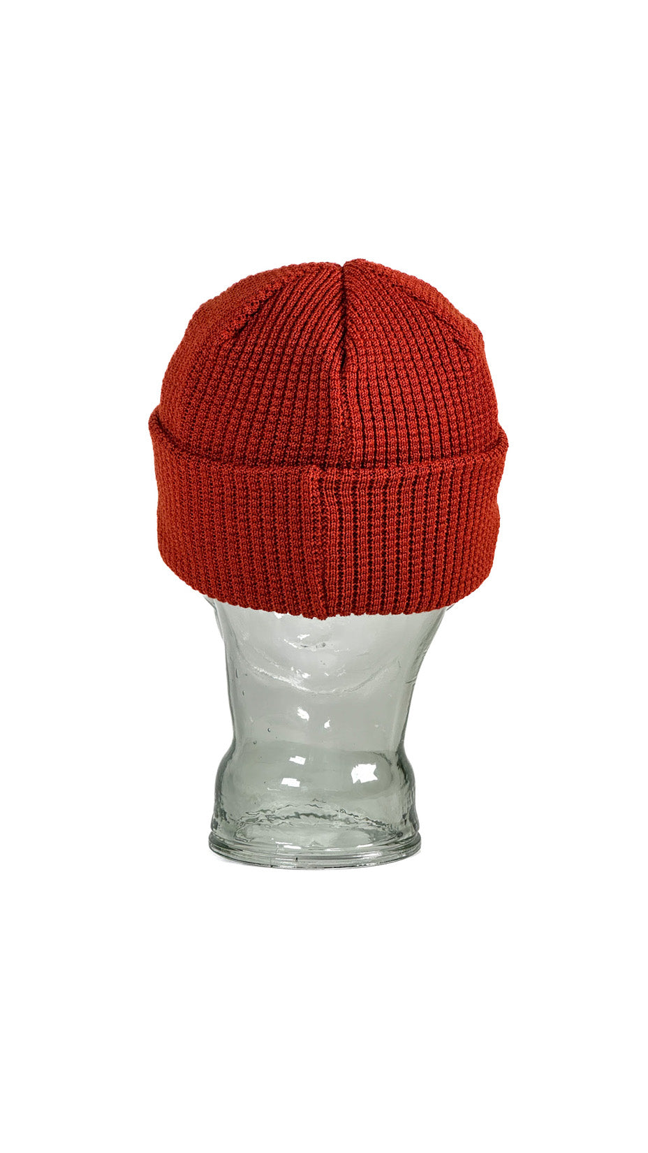Yokoi Knitted Hat / Beanie, Merino Wool, Made in Japan, Burnt Orange