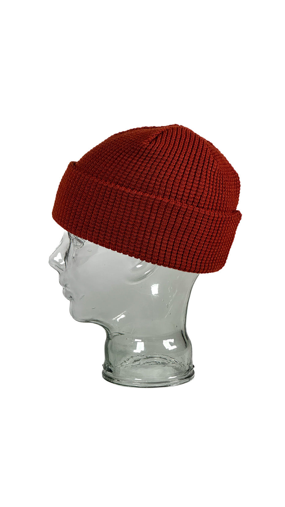 Yokoi Knitted Hat / Beanie, Merino Wool, Made in Japan, Burnt Orange