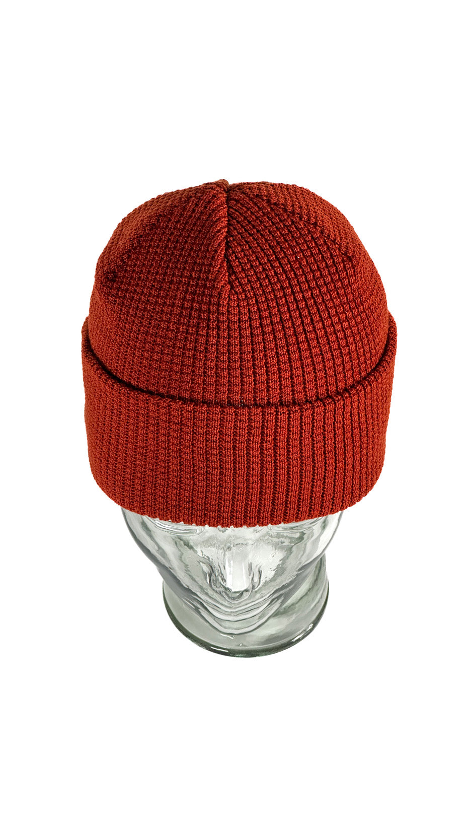 Yokoi Knitted Hat / Beanie, Merino Wool, Made in Japan, Burnt Orange